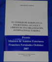 Portada: El Consejo de Europa en la encrucijada: alcance y límites de una organización internacional europea